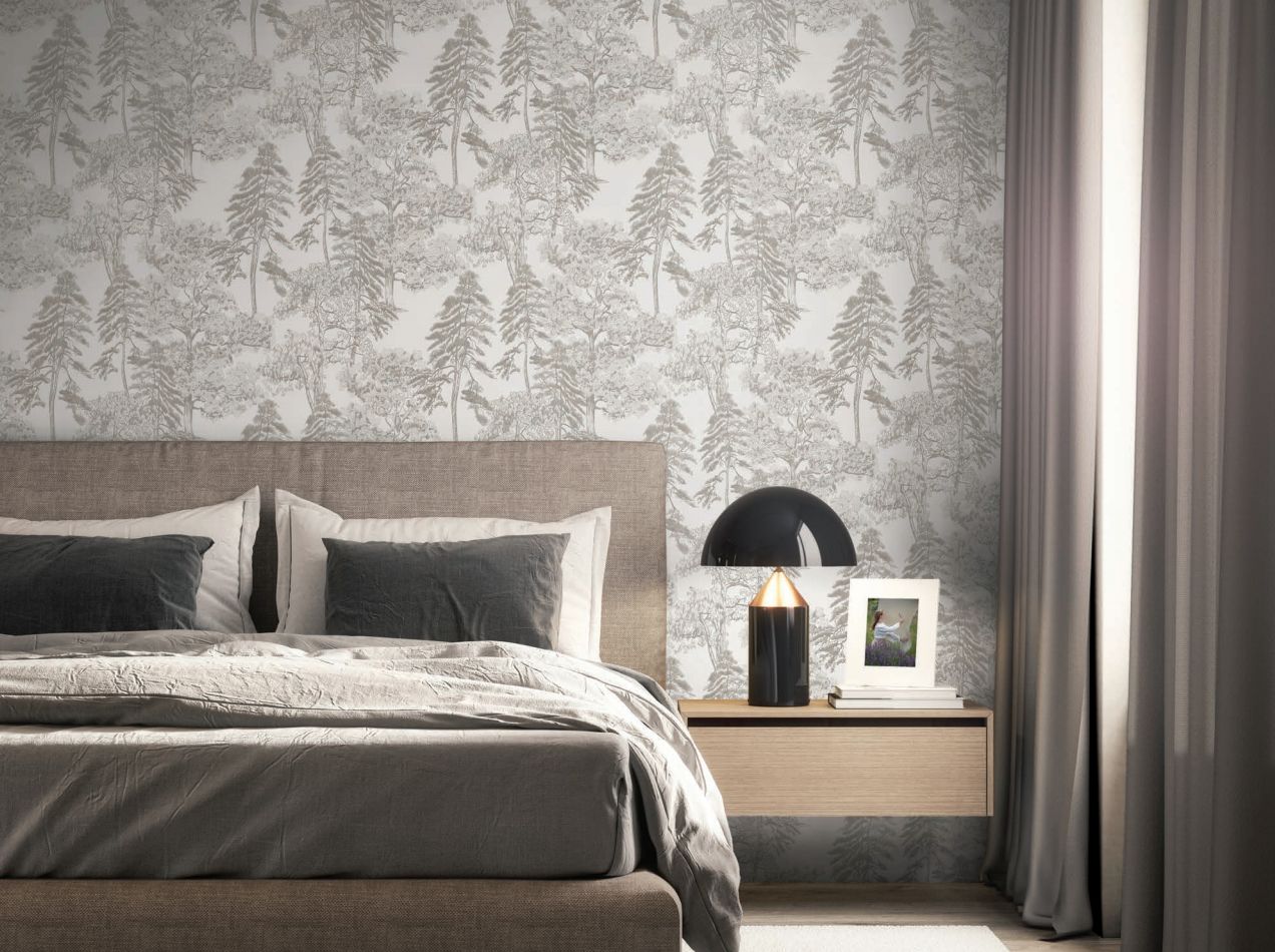 Обои Milassa Ambient vol.4 Лесной этюд Итальянский карандаш AM5 001/1 10,05×1 фото в интерьере